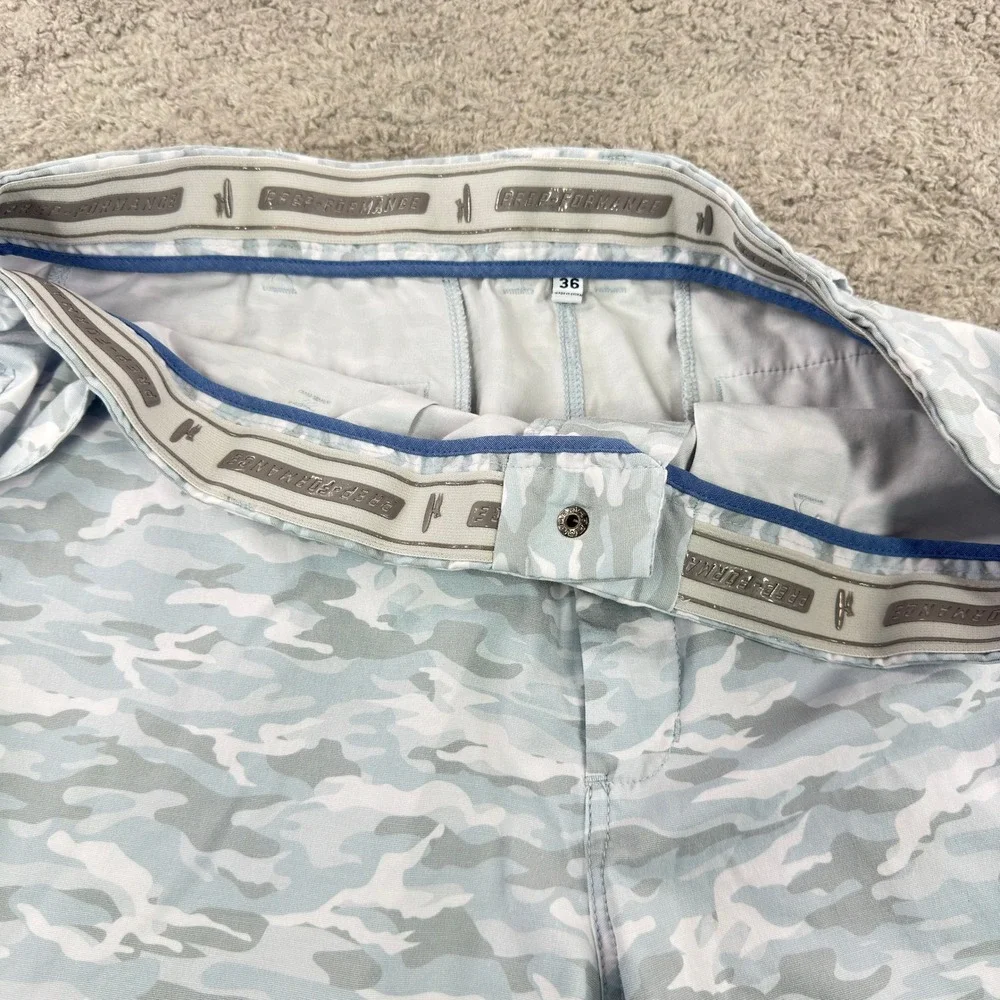 Johnnie-O‎ Mens Prep-Performance Camo Golf Shorts Blue Grey Size 36